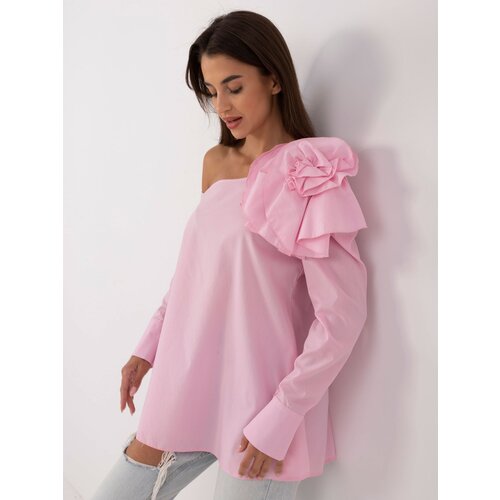 Fashion Hunters Pink shirt blouse with long sleeves Slike