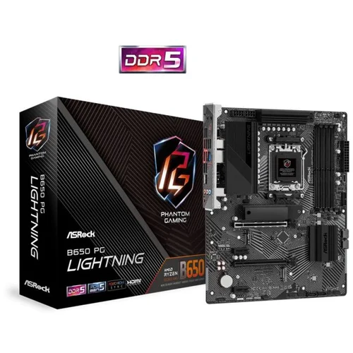 AsRock MB B650 PG LIGHTNINGAMD B650 AM5 4xDDR5 3xM.24xSATA RAID HDMI ATX