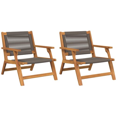  Vrtni namje&scaron;taj 2 pcs Siva 67 x 78 x 73 cm Čvrsto drvo akacije Cijene