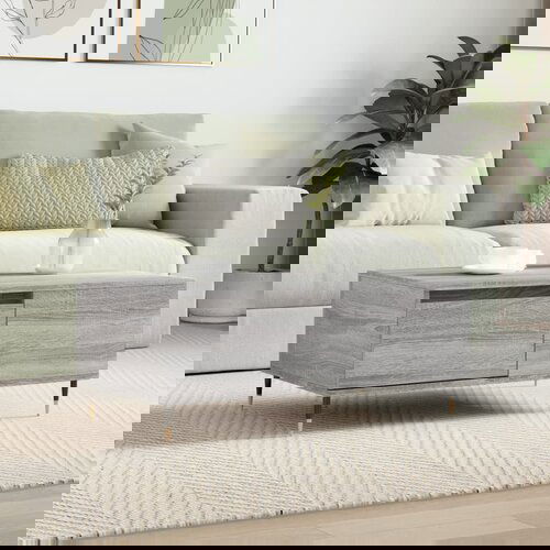 VidaXL Klubska mizica siva sonoma 90x50x36,5 cm inženirski les Slike