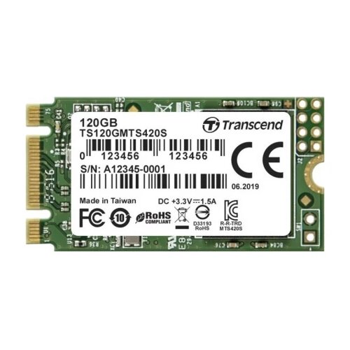 Transcend M.2 sataiii 120GB, 2242, b+m key, tlc Cene