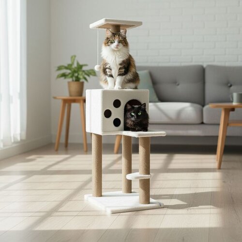 Paws &amp; Whiskers Kućica za mačke bijela Cene