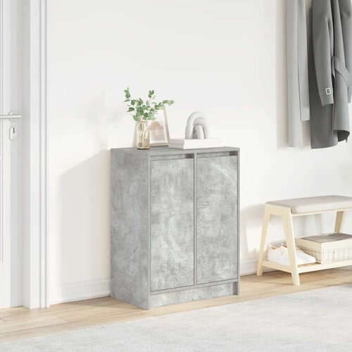 VidaXL Ormarić za cipele boja betona 57x34x76 cm konstruirano drvo Slike