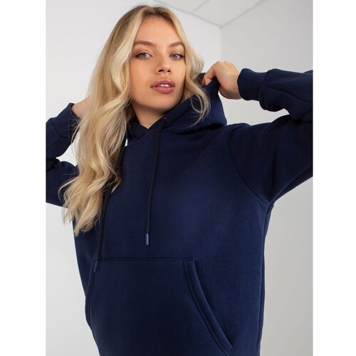 Fashion Hunters RUE PARIS basic navy sweatshirt with hood Cene