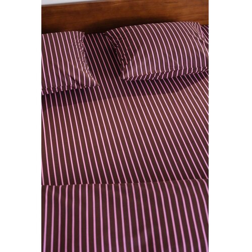 Jotex Rožnata/rjava napenjalna rjuha iz organskega bombaža 90x200 cm Sima &amp;ndash; Slike