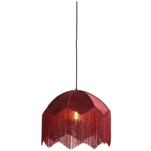 Light & Living Bordo rdeča viseča svetilka s tekstilnim senčilom ø 40 cm Malacia –