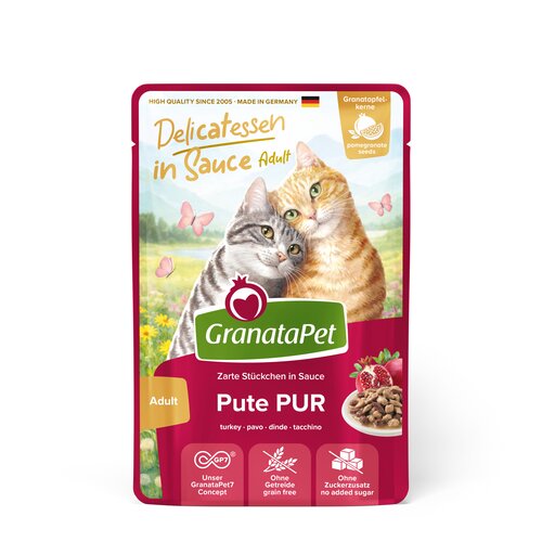  Ekonomično pakiranje GranataPet Delicatessen u umaku 24 x 100 g - Čista puretina Cijene