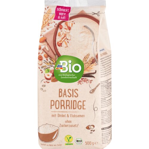 dmBio BASIS PORRIDGE kaša sa speltom i psilijumom 500 g Slike