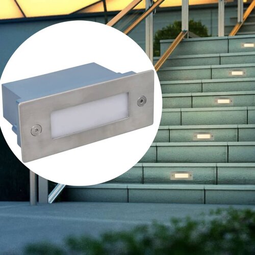 vidaXL LED ugradbena svjetla za stepenice 6 kom 44 x 111 x 56 mm Cijene