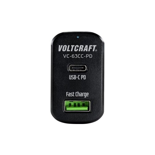Voltcraft CAS-63 VC-63CC-PD USB punjač Osobno vozilo Izlazna struja maks. 3 A 2 x USB, Ženski konektor USB-C™ USB Power De Cijene