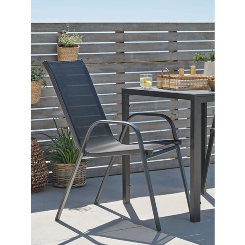  Proizvod sa nedostatkom - OUTLET - Ba&amp;scaron;tenska stolica leknes čelik/tekstil crna ( 3786940 ) Slike