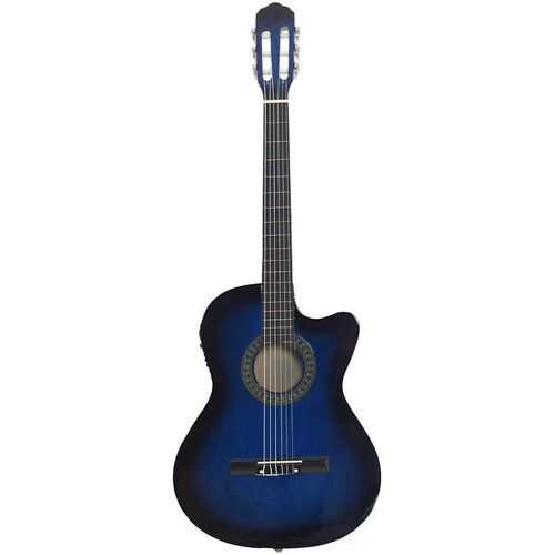  Klasična gitara Western s ujednačivačem i 6 žica plava Slike