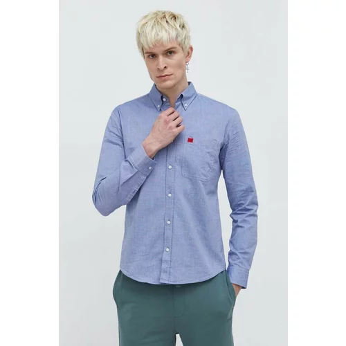 Hugo Pamučna košulja za muškarce, slim, s button-down ovratnikom