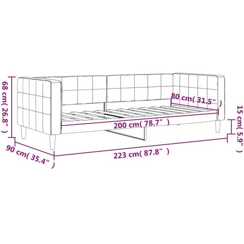  Dnevni krevet ružičasti 80 x 200 cm bar&amp;scaron;unasti Slike