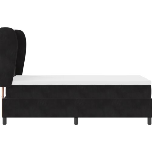vidaXL Box Spring postelja z vzmetnico Črna 100x200 cm Žamet Cene