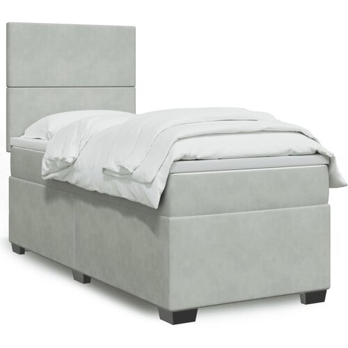  Box spring krevet s madracem svjetlosivi 100x200 cm bar&scaron;unasti Cijene