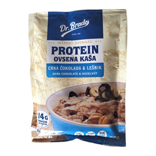 Dr.Brado Ovsena kaša sa crnom šokoladom i lešnik Protein, 60g Cene
