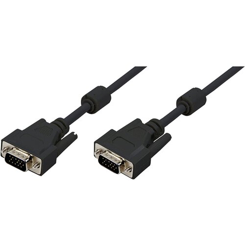 Logilink VGA cable, HD15 M to HD15 M, 1080p, 2x ferrite, black, 15 m, CV0017 Slike