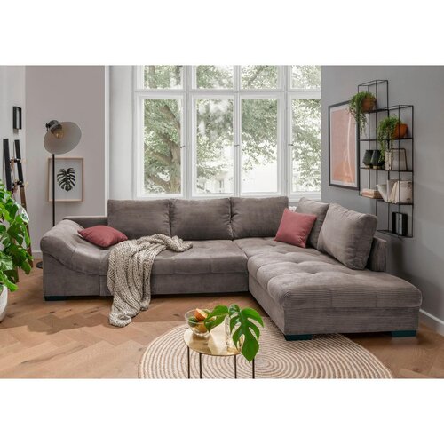 MID.YOU Sedežna Garnitura Alvito, Rjava, Siva, Žamet, Leži&amp;scaron;če Slike