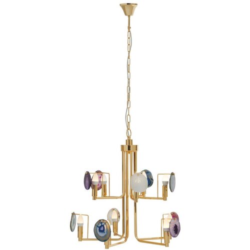 Premier Housewares Metalna viseća svjetiljka u zlatnoj boji Glamour &amp;ndash; Slike