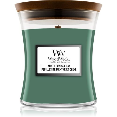 WoodWick Mint Leaves & Oak mirisna svijeća s drvenim fitiljem 275 g Cijene
