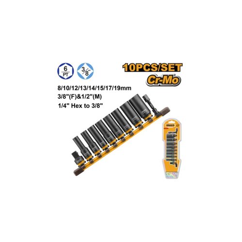 Ingco HKISSD38105L set udarnih nasadnih ključeva 3/8" 10/1 novo super Cene