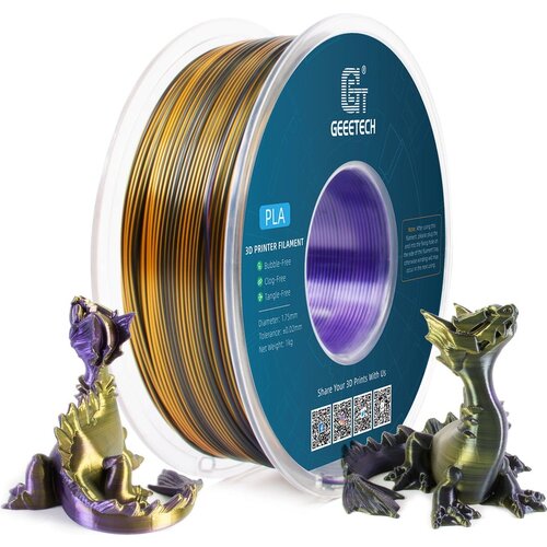 GEEETECH PLA Silk Tri-Color Purple+Gold+Black - 1,75 mm / 1000 g Slike