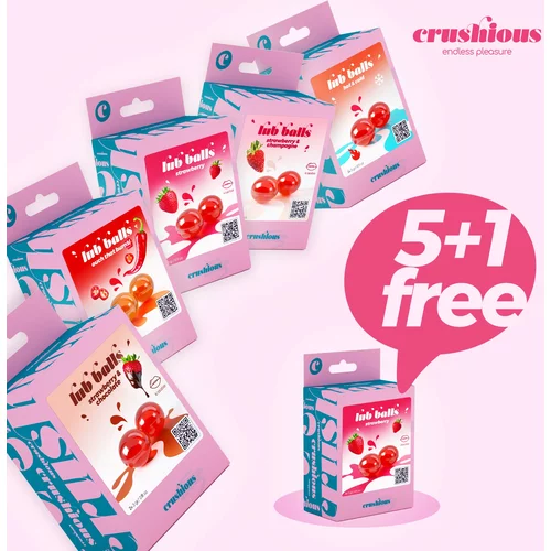 Crushious 5 + 1 ASSORTED LUB BALLS WITH FREE STRAWBERRY FLAVOURED PACKAGE