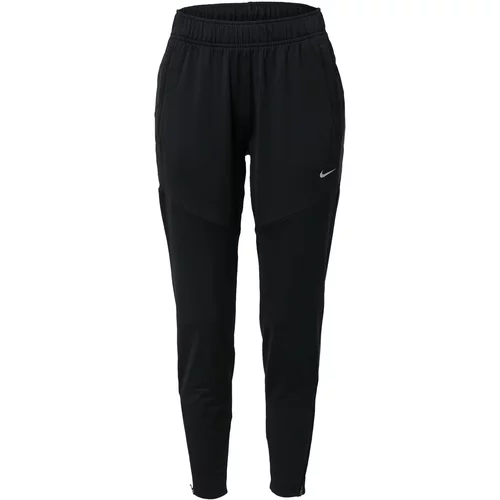 Nike Športne hlače svetlo siva / črna