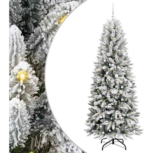VidaXL Umjetno božićno drvce s stalakom Bijelo 78 x 78 x 210 cm Slike
