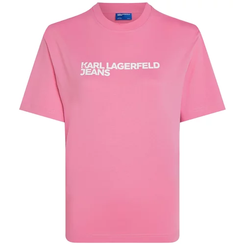 KARL LAGERFELD JEANS Majica roza / bela