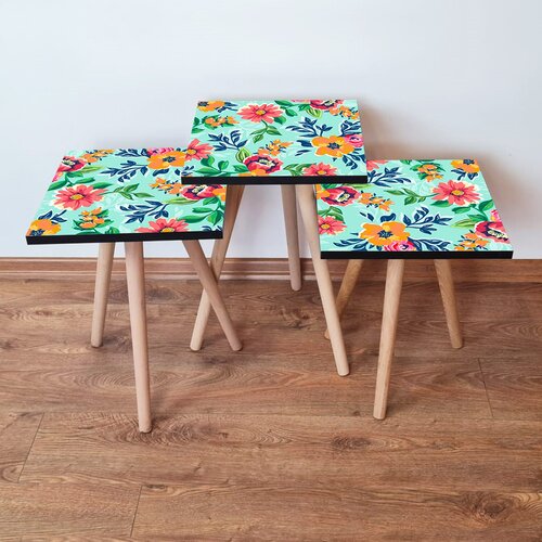 Hanah home Set 3 stočića 3Shp196 Multicolor Cene
