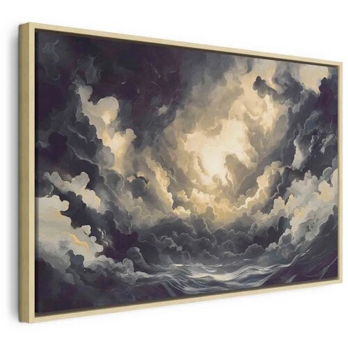  Slika - Epic Light Play: The Sun Battling for Dominance Over the Clouds 120x80 Cene