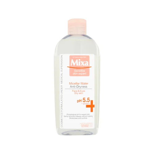 Mixa Anti-Dryness micelarna vodica za osjetljivu kožu lica 400 ml za žene