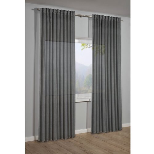 Sehlbach Temno siva zavesa 135x245 cm Etamine &amp;ndash; Slike