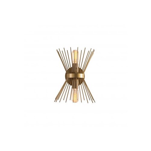 Opviq Zidna lampa KIRPI metalna zlatna 23.*16 *33 cm, 2x E27 ;+Max 40 W, Kirpi - 3092 Slike