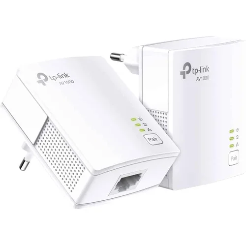 Tp-link AV1000 Powerline Starter Kit Broadcom 1 Gigabit Port 1000Mbps Powerline HomePlug AV New PLC