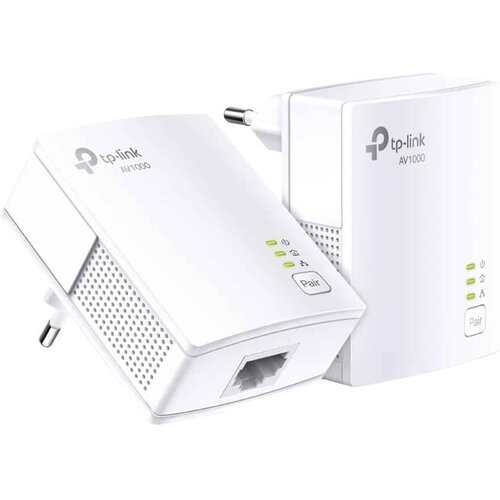 Tp-link AV1000 Powerline Starter Kit Broadcom 1 Gigabit Port 1000Mbps Powerline HomePlug AV New PLC Slike