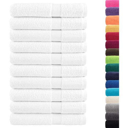 vidaXL Premium brisače 10 kosov bela 100x200 cm 600 gsm 100 % bombaž Cene