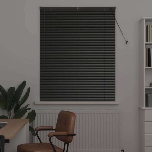 vidaXL Zavjesa za prozor sa zavjesama Ostalo Crna 105 x 130 cm Aluminij Cijene