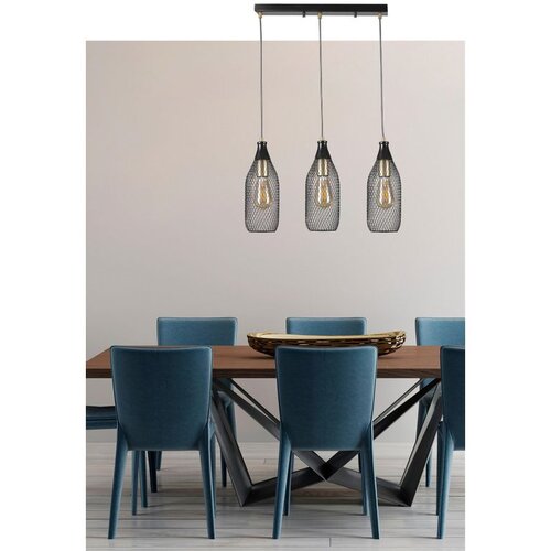 Opviq rio 3 Lü Sıralı siyah Sarkıt black chandelier Cene