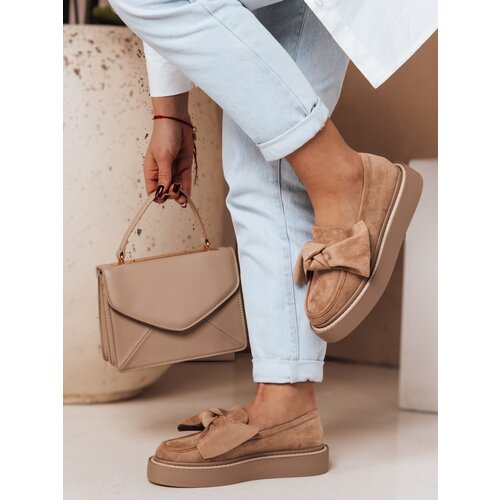DStreet Mokasyny damskie na platformie LOFTIS khaki Slike
