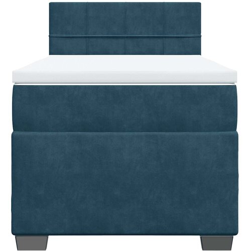 Box spring krevet s madracem tamnoplavi 90x190 cm bar&amp;scaron;unasti Slike