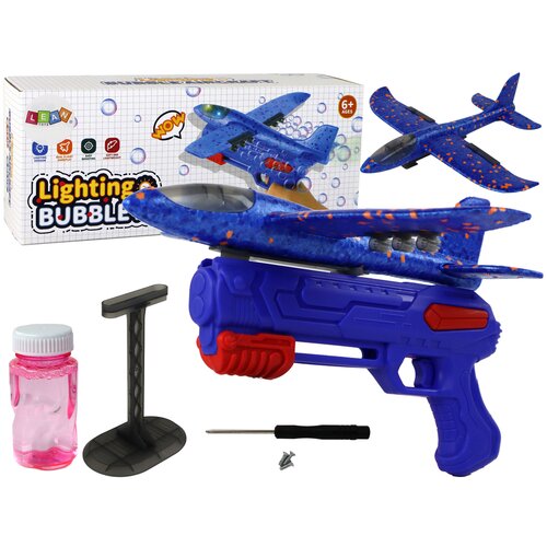  Pi&amp;scaron;tolj s avionom i mjehurićima od sapunice Bubble Launcher - plavi Slike