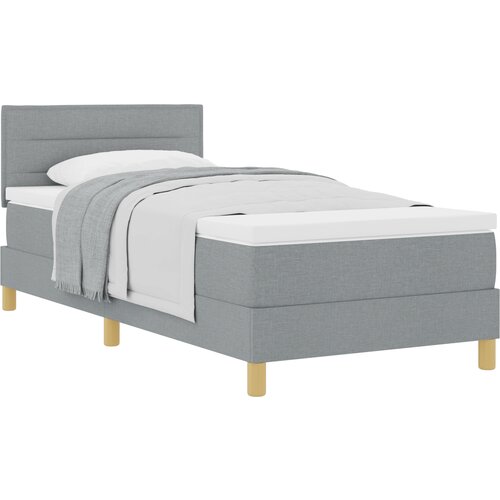 vidaXL krevetska podloga s madracem svjetlosiva 80x200 cm tkanina Cijene