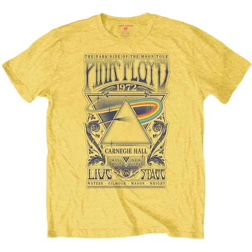 Pink Floyd Košulja Carnegie Hall Poster Unisex Yellow XL