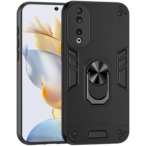  PC+TPU maska za Honor 90 Ring Kickstand Black Cene