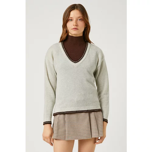 Koton Double Layer Look Knitwear Sweater