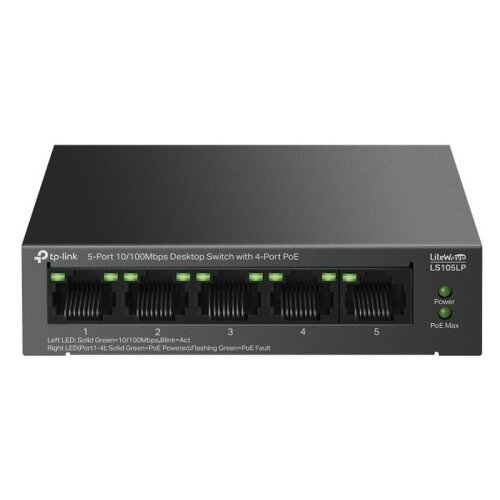 Tp-link LiteWave LS105LP 5-port 10/100Mbps (4x PoE) RJ45 mrežno stikalo switch Cene