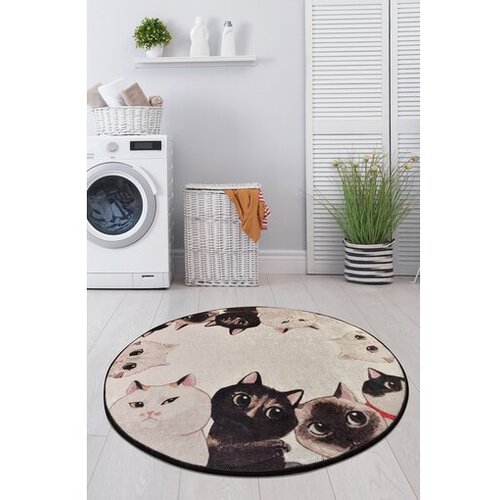 Lessentiel Maison Angry Cats prostirka za kupatilo, 90cm, bež Cene